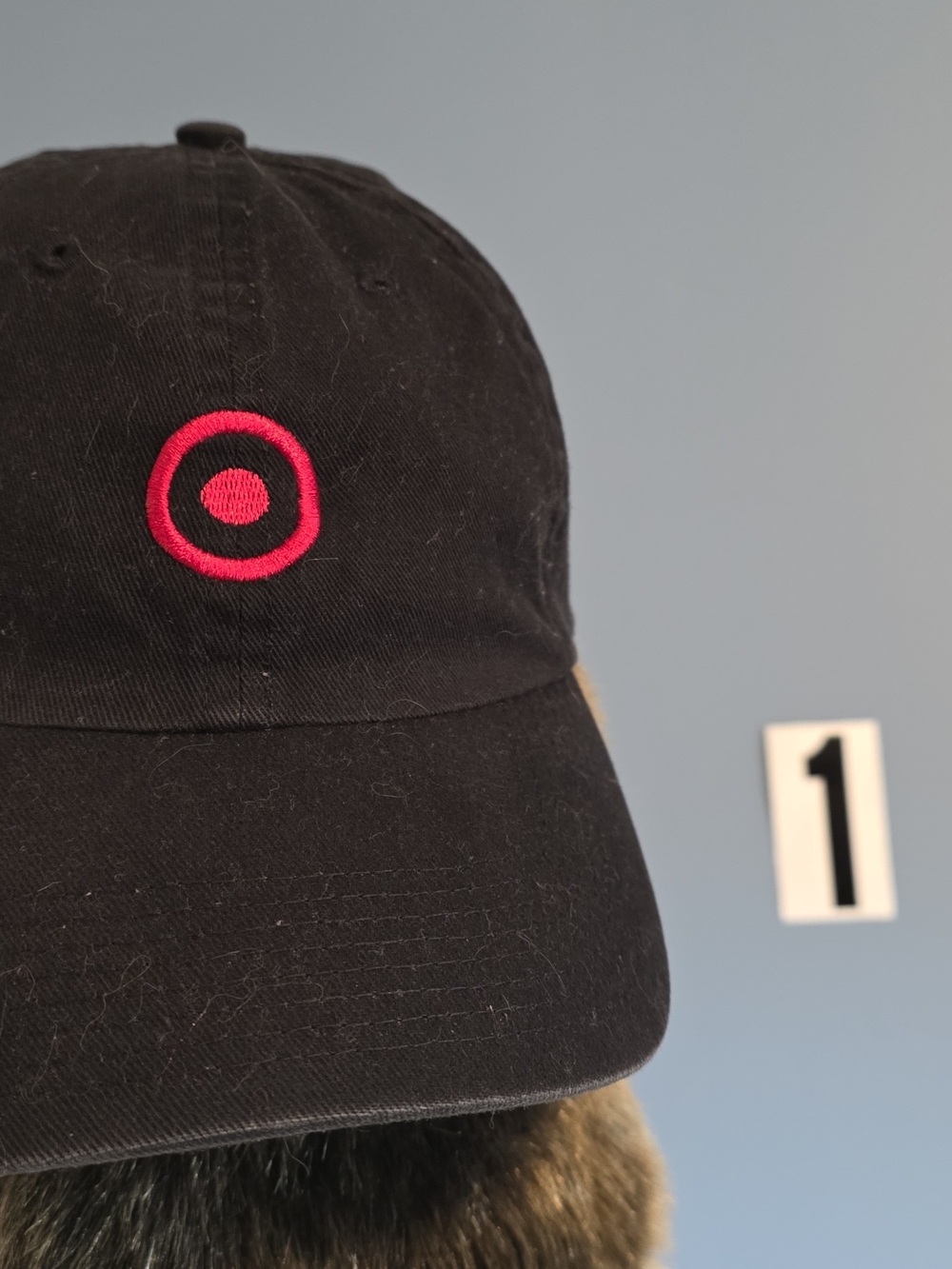 Target Black Cap with Bright Red Target Logo